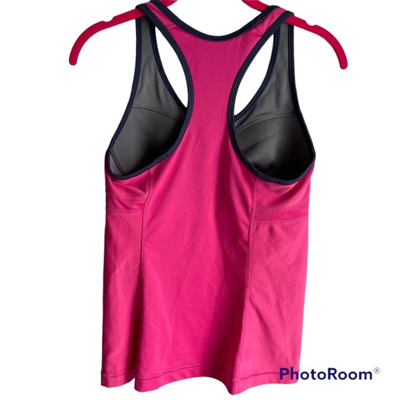 Nike Dri-Fit Pink and Navy‎ Ladies Athletic Running Racerback Tank, M - Picture 2 of 5